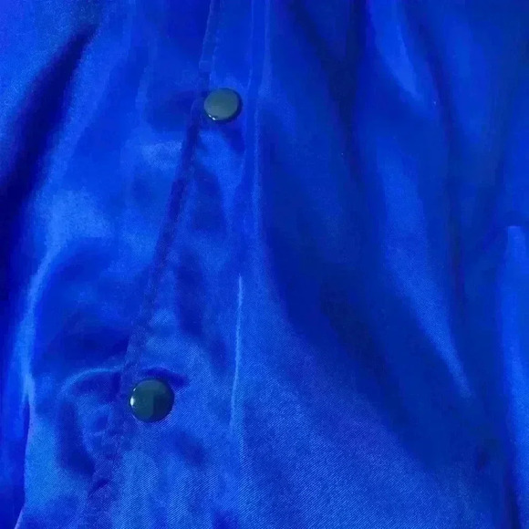 1980’s General Dynamics blue satin varsity bomber jacket - Picture 6 of 6